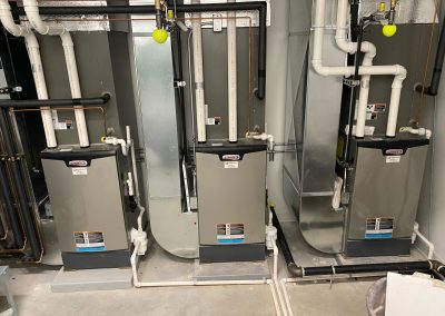 Bell Bank mechanical room with HVAC installed by Carlson Duluth